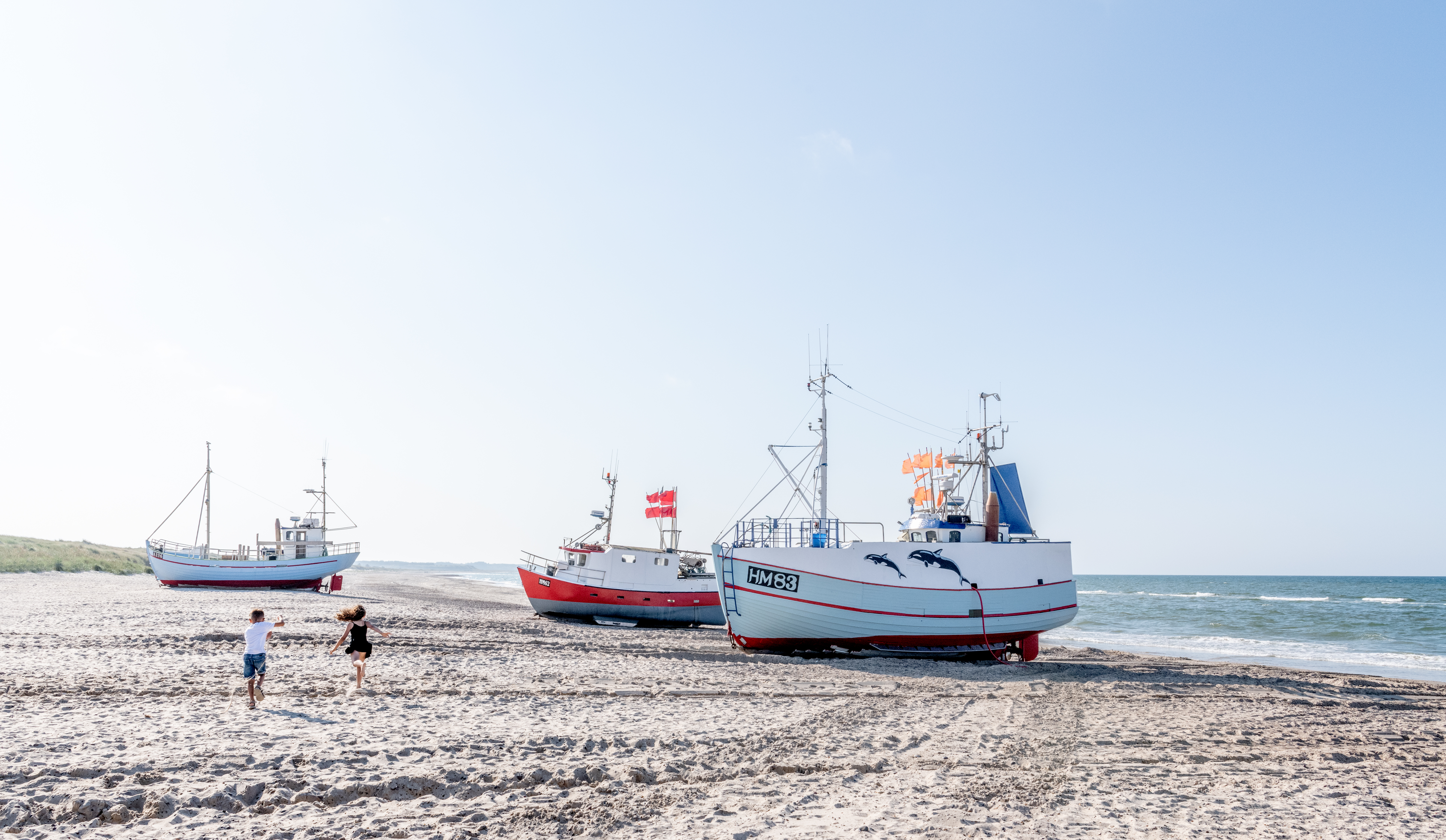 Picture of some boats at Thorup Strand