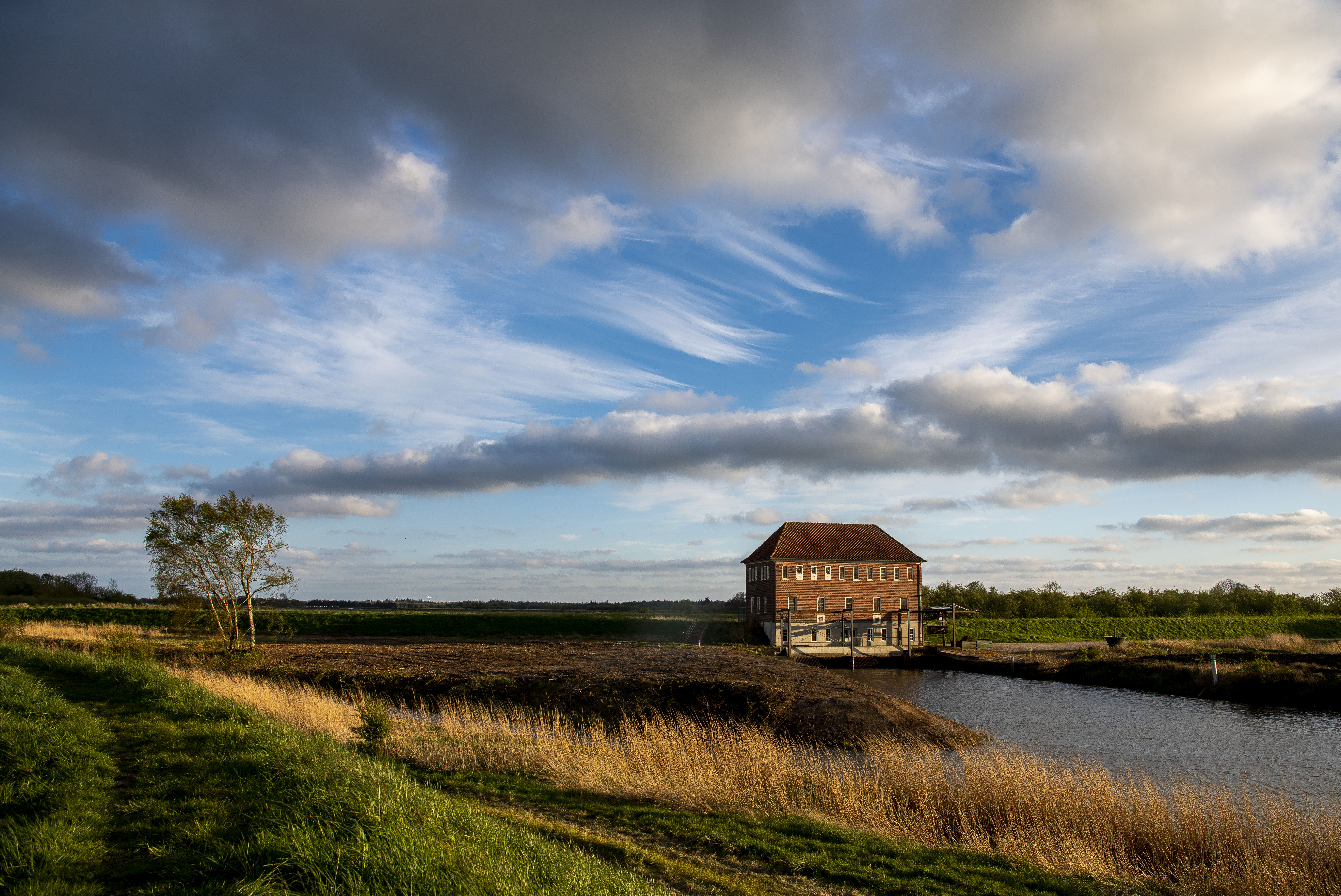 Picture of Tøndermarsken with a house in the background