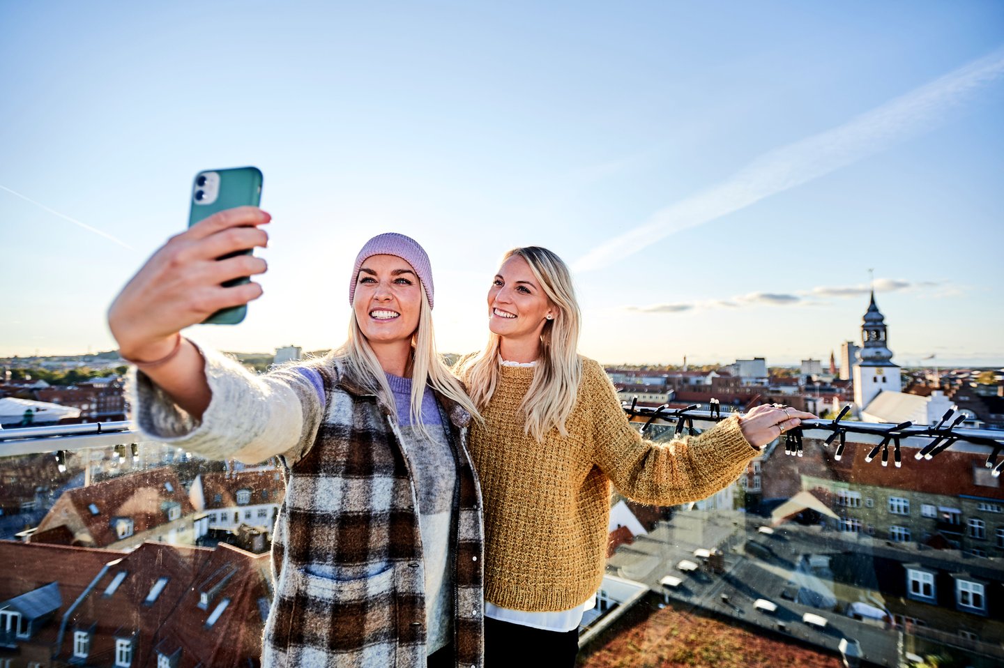 Women in Aalborg taking a selfie