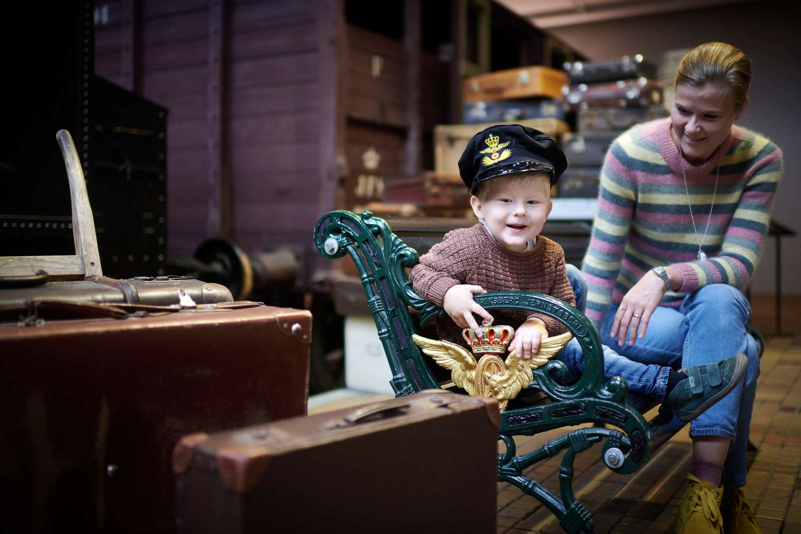 Barn på Danmarks Jernbanemuseum på Fyn