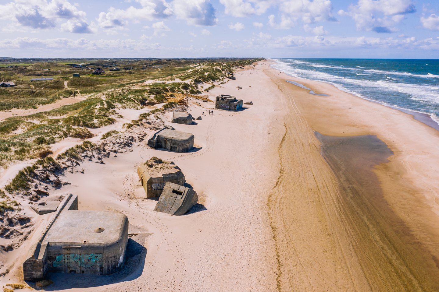 Bunkers at Houvig Beach in West Jutland