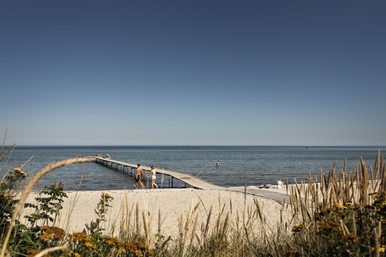 Fjellerup Strand i Djursland, Aarhusregionen, Danmark
