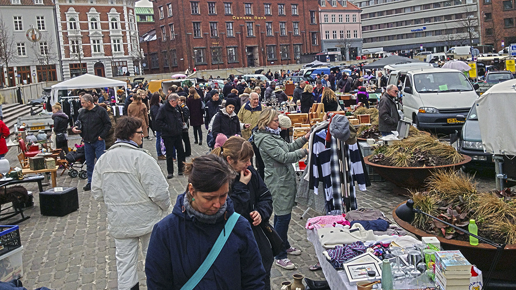 Loppemarked ved Bispetorv i Aarhus