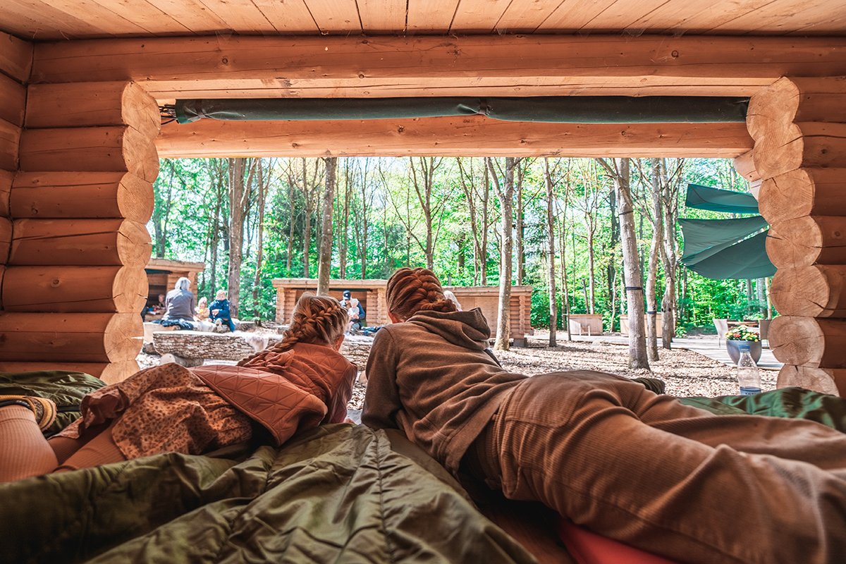 Shelters at Kragerup Gods on West Zealand