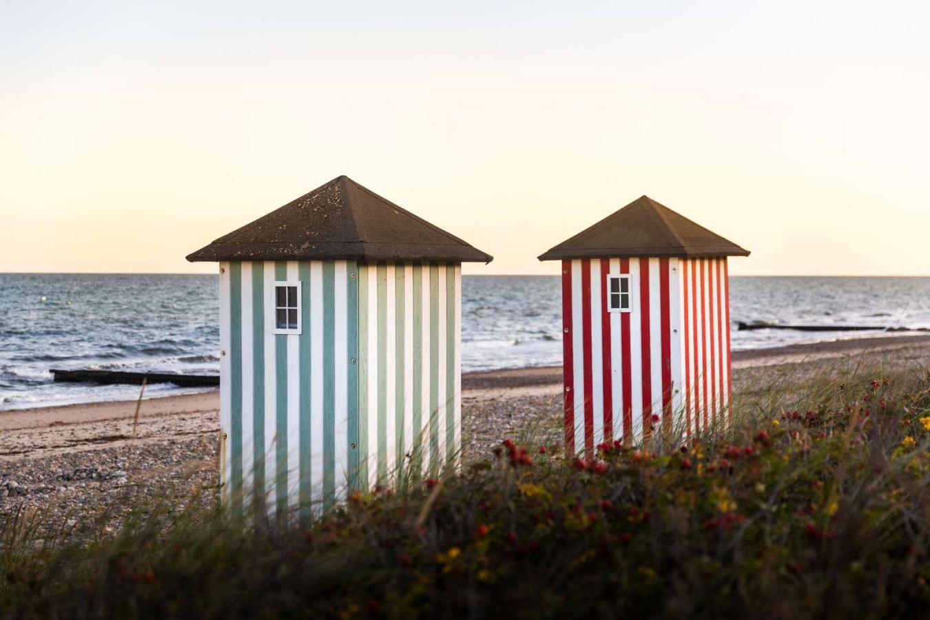 Badehus ved Rågeleje på Nordsjælland, Danmark