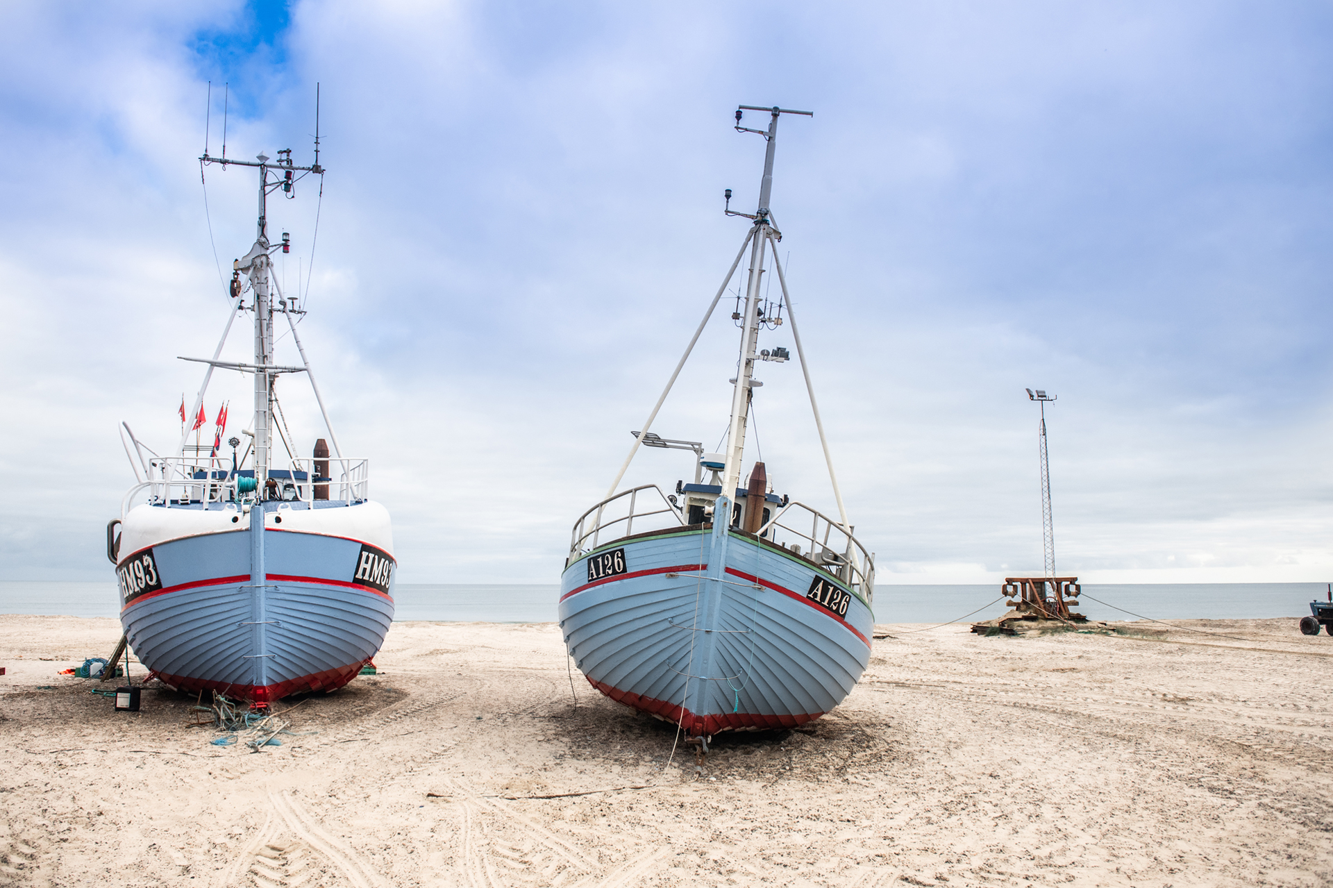 Bild von Fischkuttern am Thorupstrand