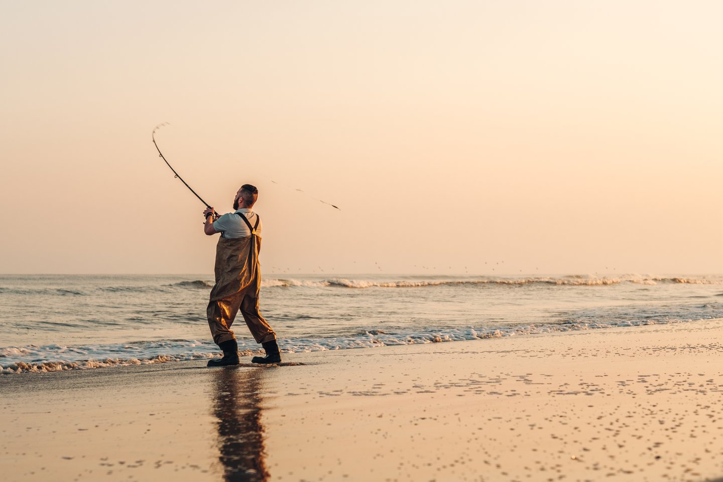 Mand der fisker ved Vejers