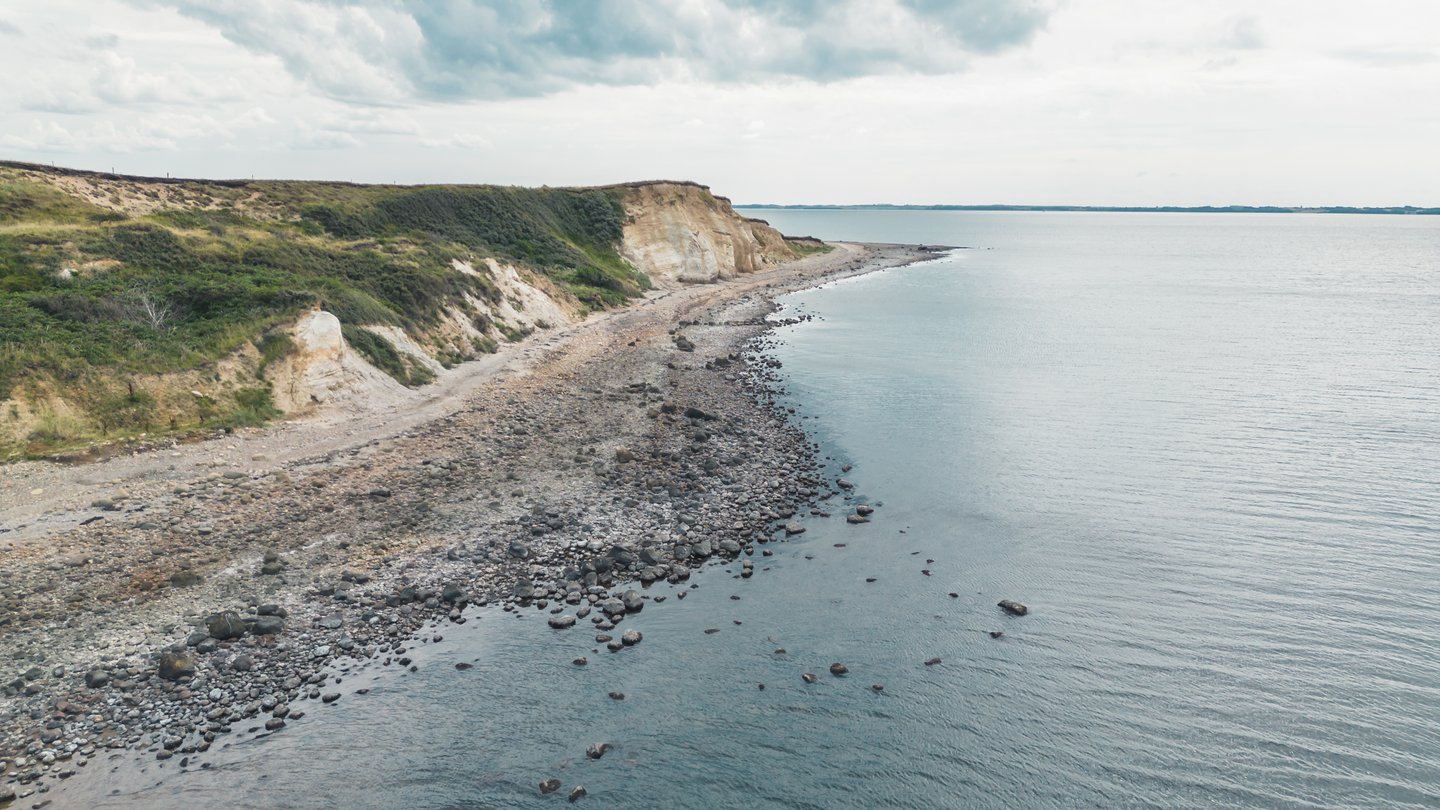 Uitzicht over Ertebølle Hoved in Himmerland in Denemarken