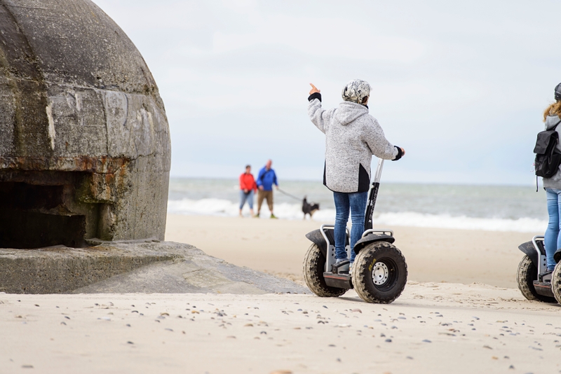 Segway tour op het Søndervig strand langs de Atlantikwall