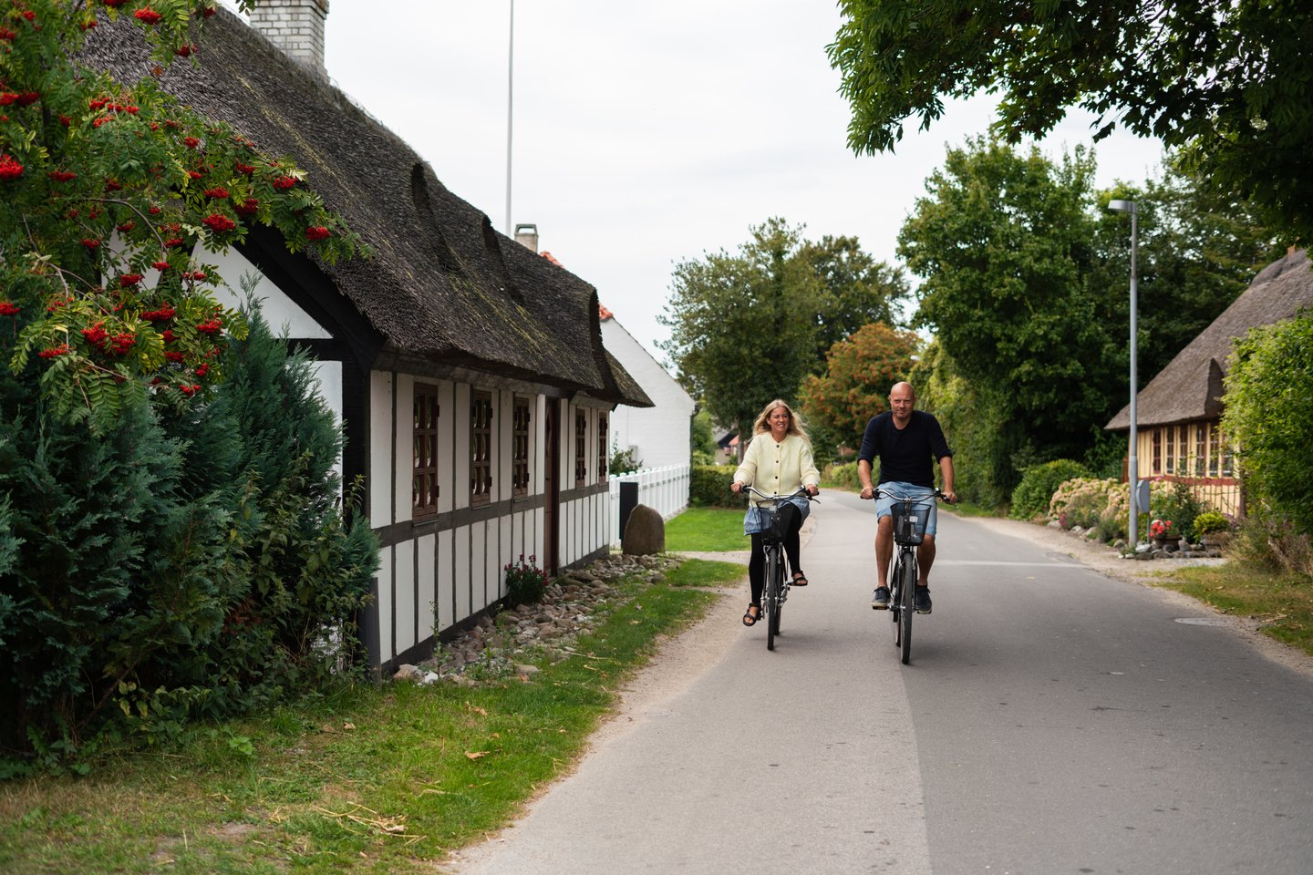 Fietsers op het Deense eiland Endelave