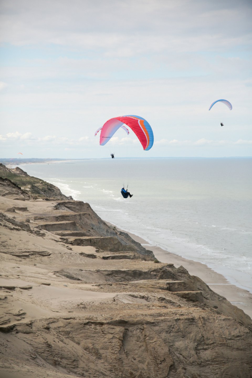 Paragliding at coast of Rubjerg Knude