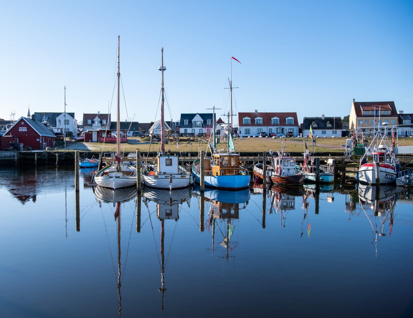 De haven van Gilleleje in Noord-Seeland, Denemarken