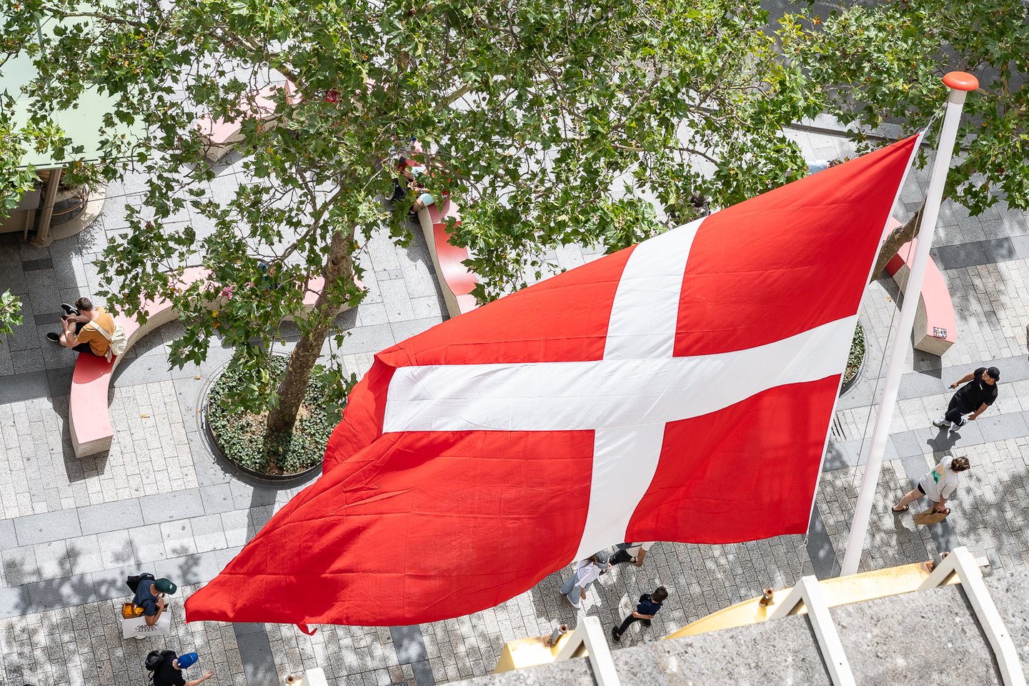 Outside the Denmark Pavilion