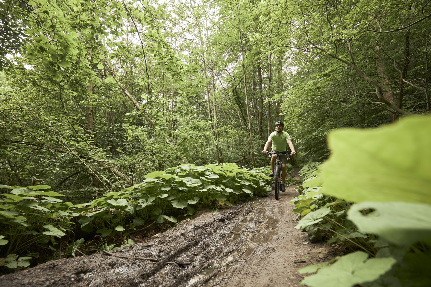mand på mountainbike