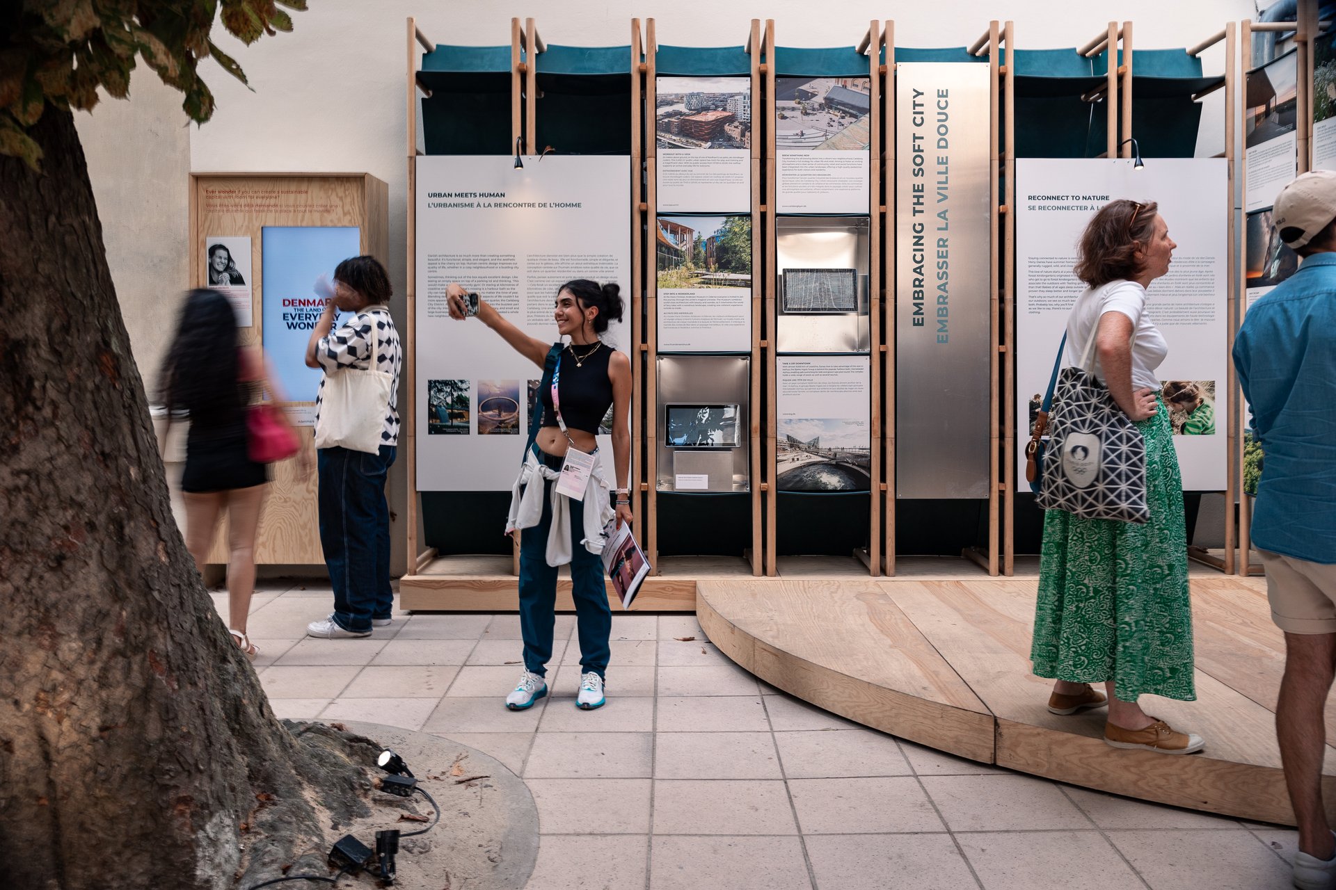 The exhibition inside The Denmark Pavilion in Paris