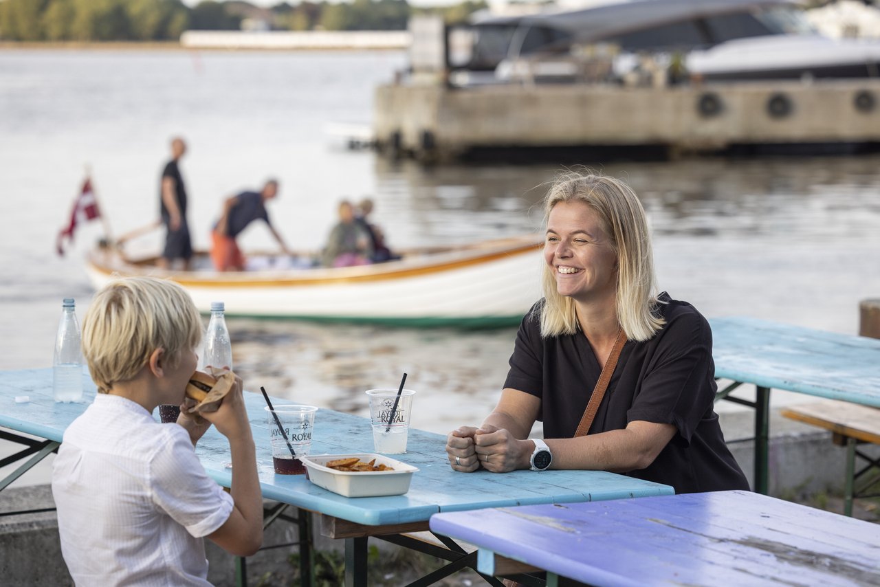De haven in Aalborg in Noord-Denemarken