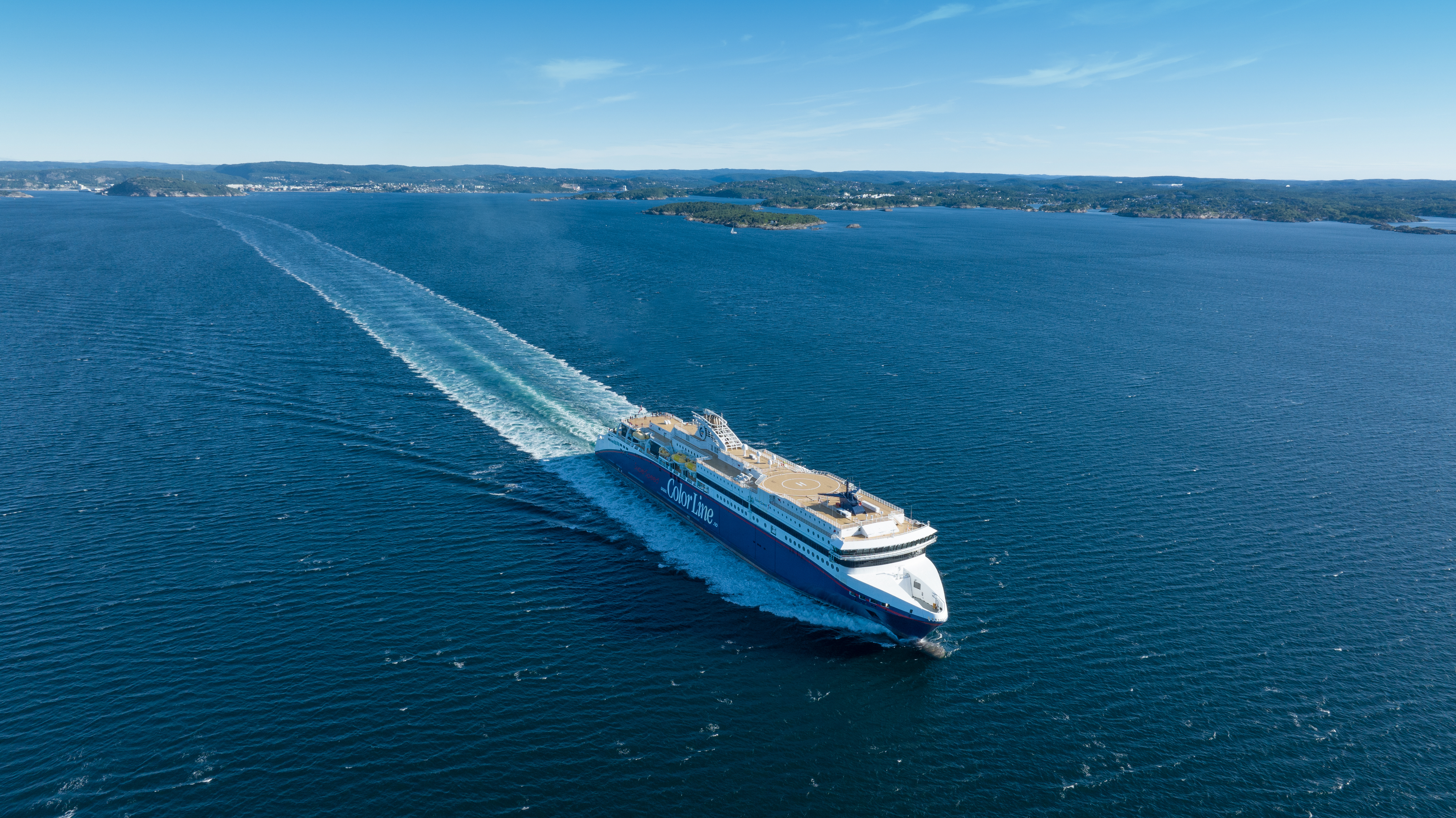 Color Line fergen på havet mellom Norge til Danmark