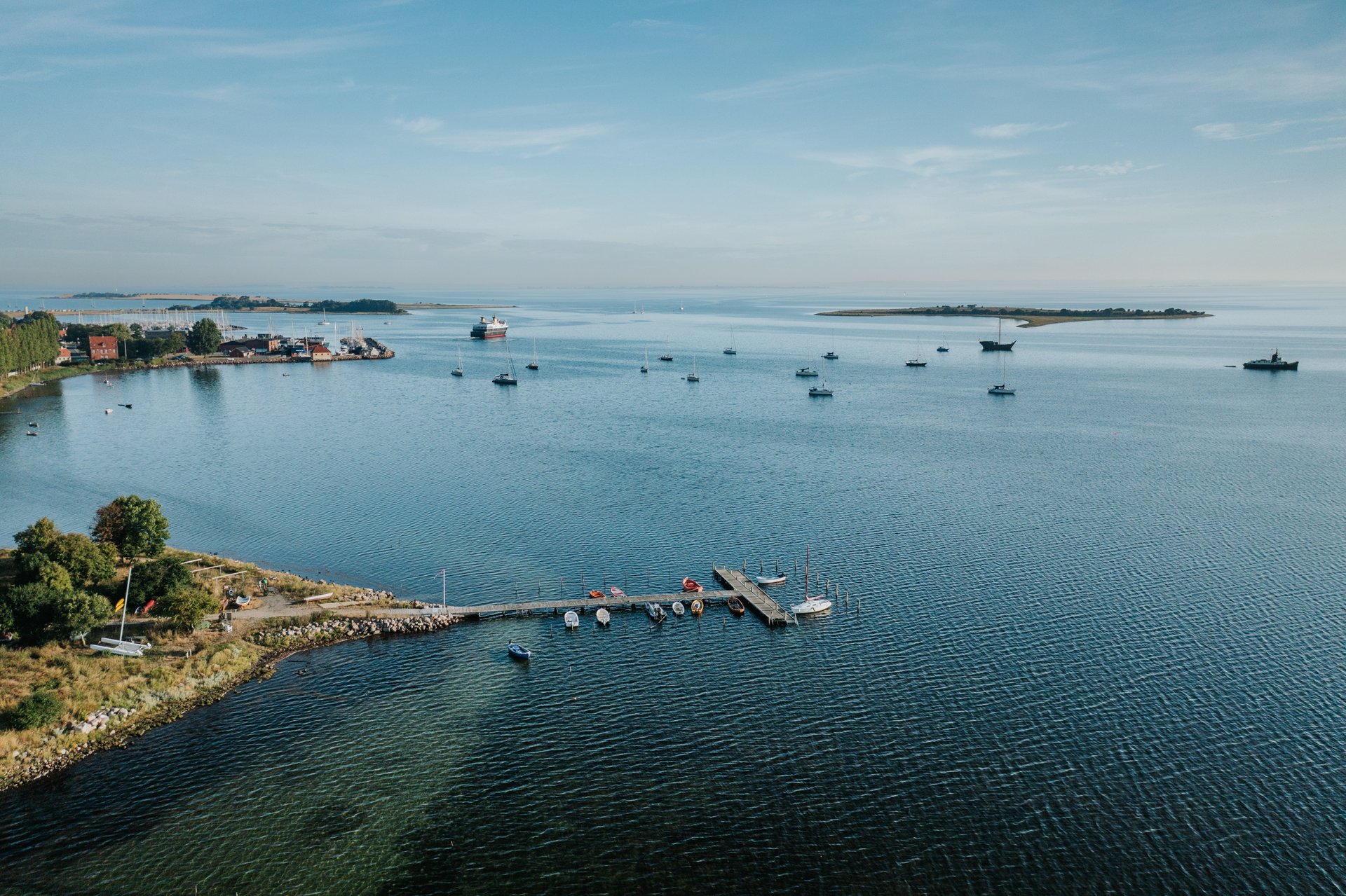 The coast at the town of Ærøskøbing, at Danish Island Ærø