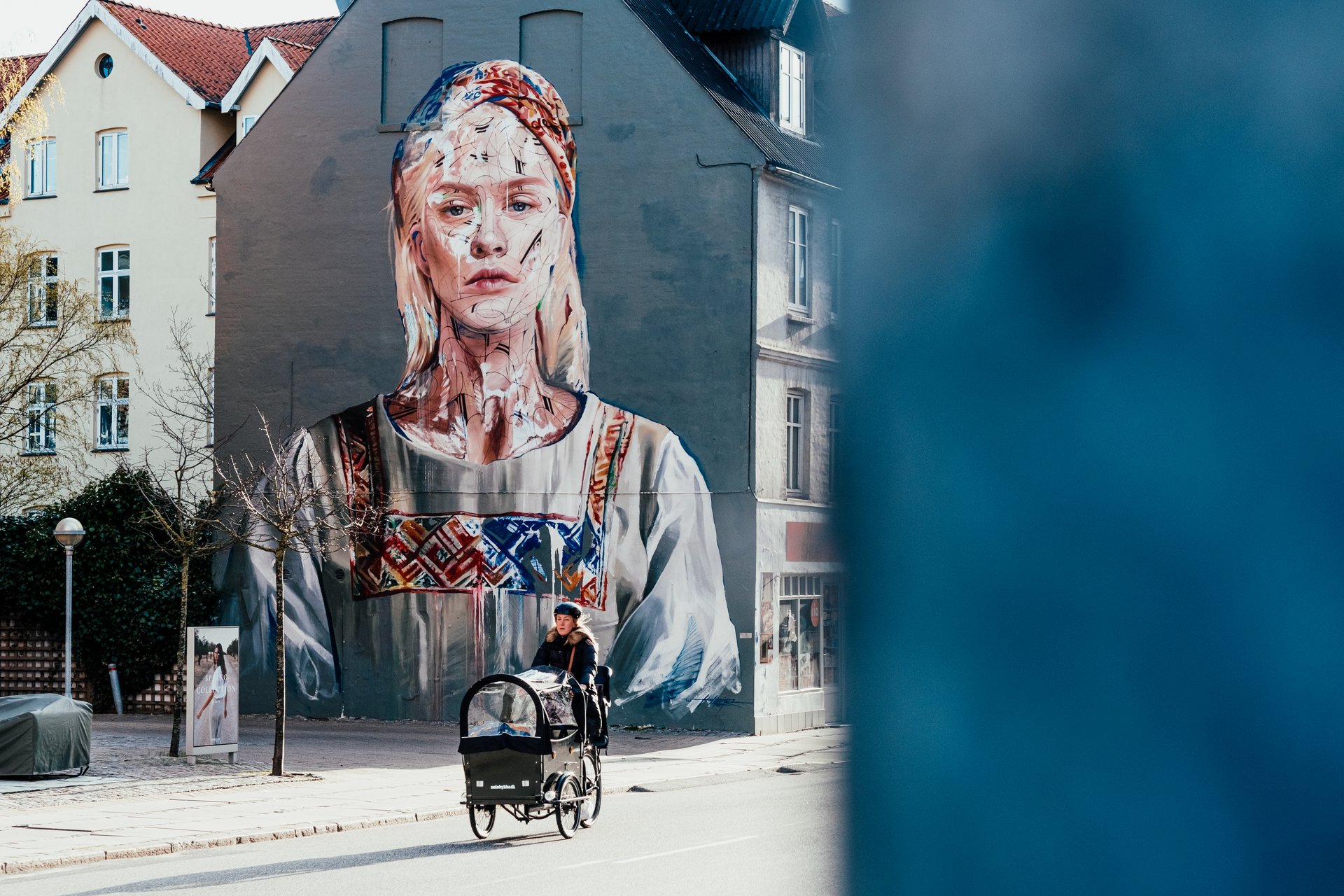 Street art in Aalborg on Danmarksgade 29