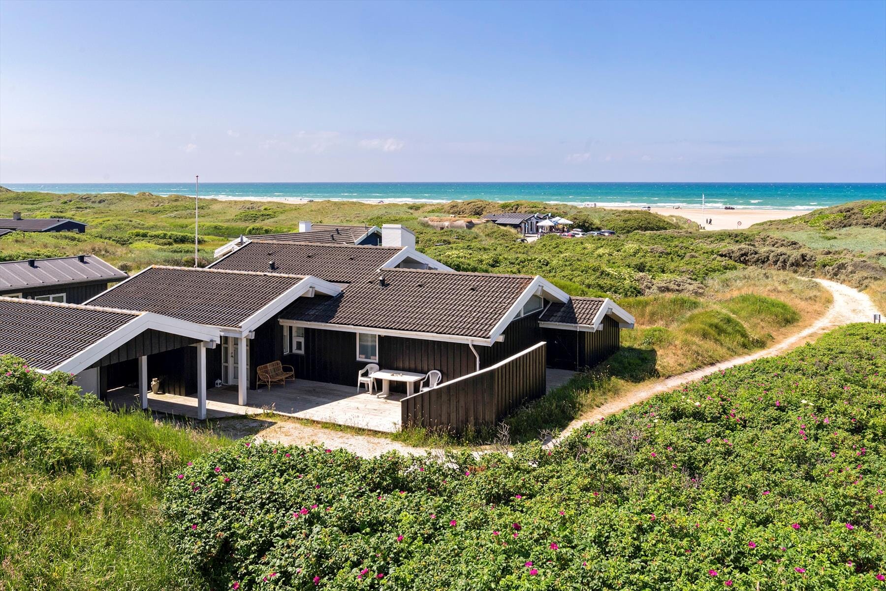Feriehus på stranden i Danmark 