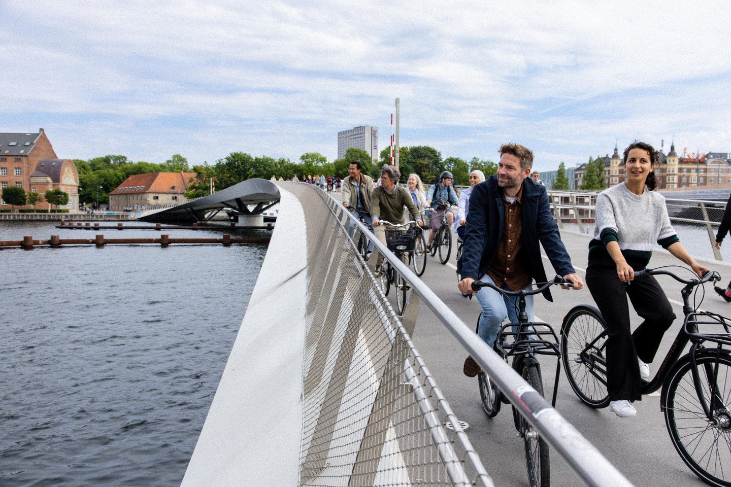 Group cycling in Copenhagen