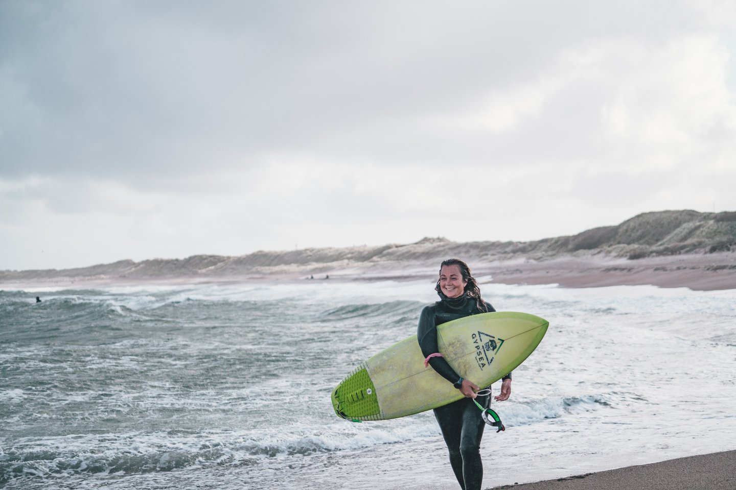 Women surfing in Klitmøller Northwest Jutland