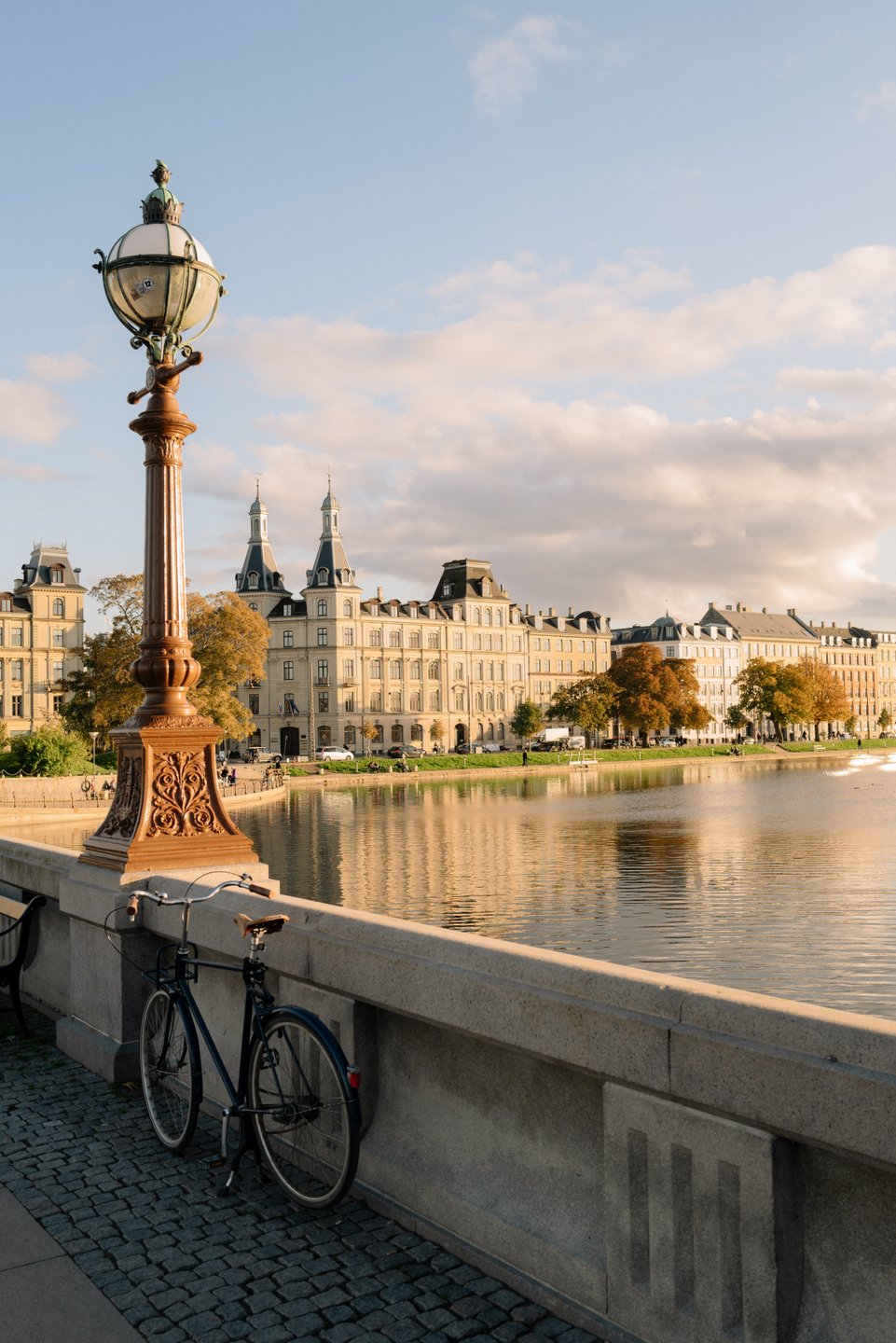 Bike parked on Dronning Louise Bro in Copenhagen