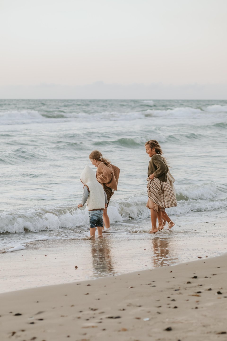 Children on the beach in North Jutland