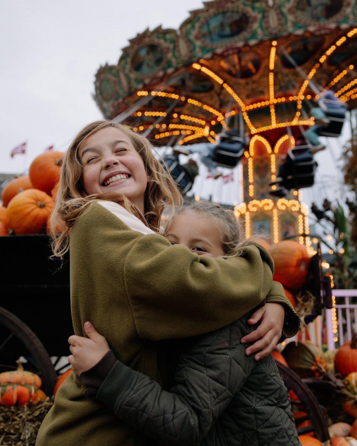 Kids in the Tivoli gardens autumn