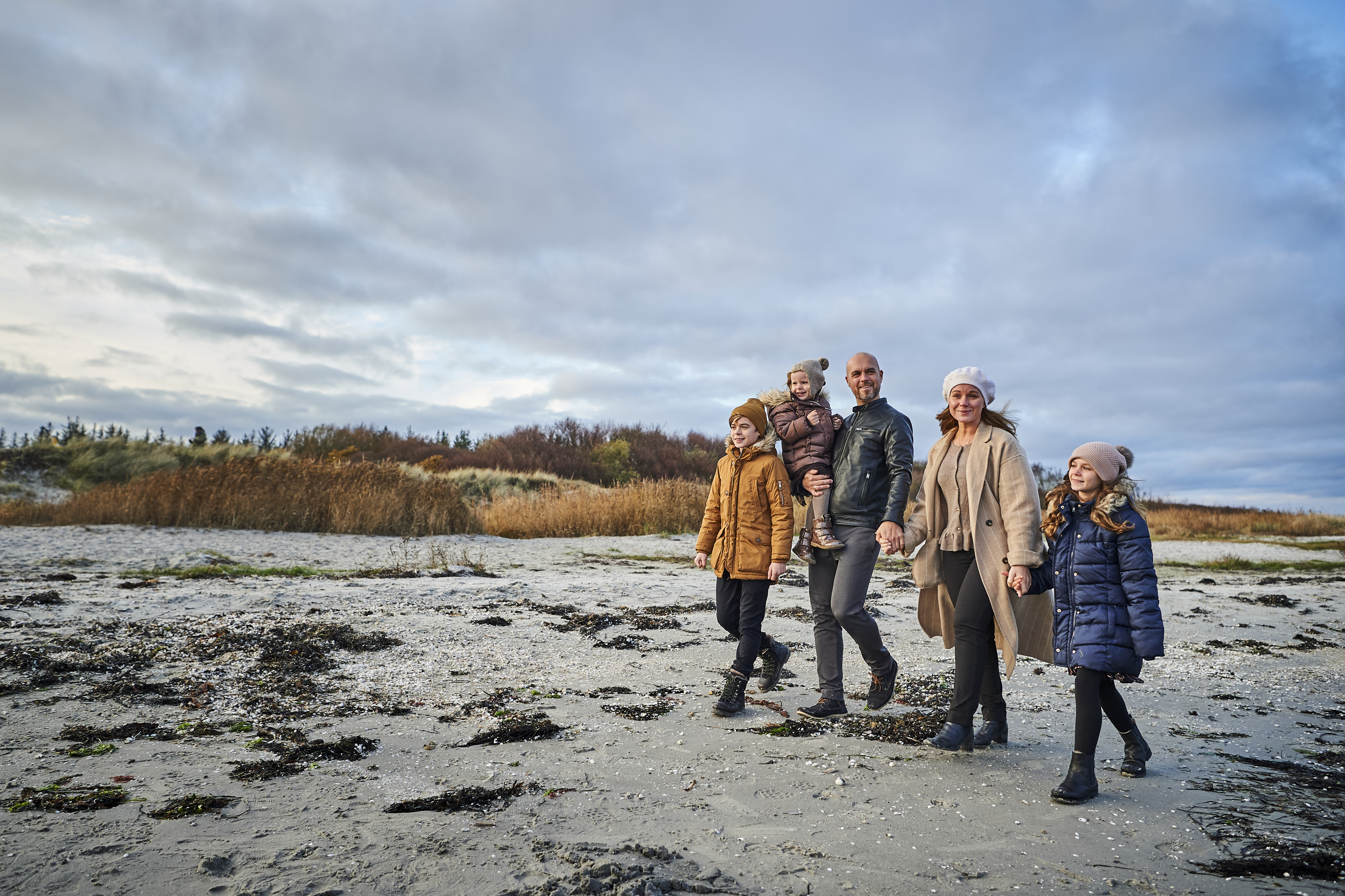 Familie in Lille Vildmose in North Jutland