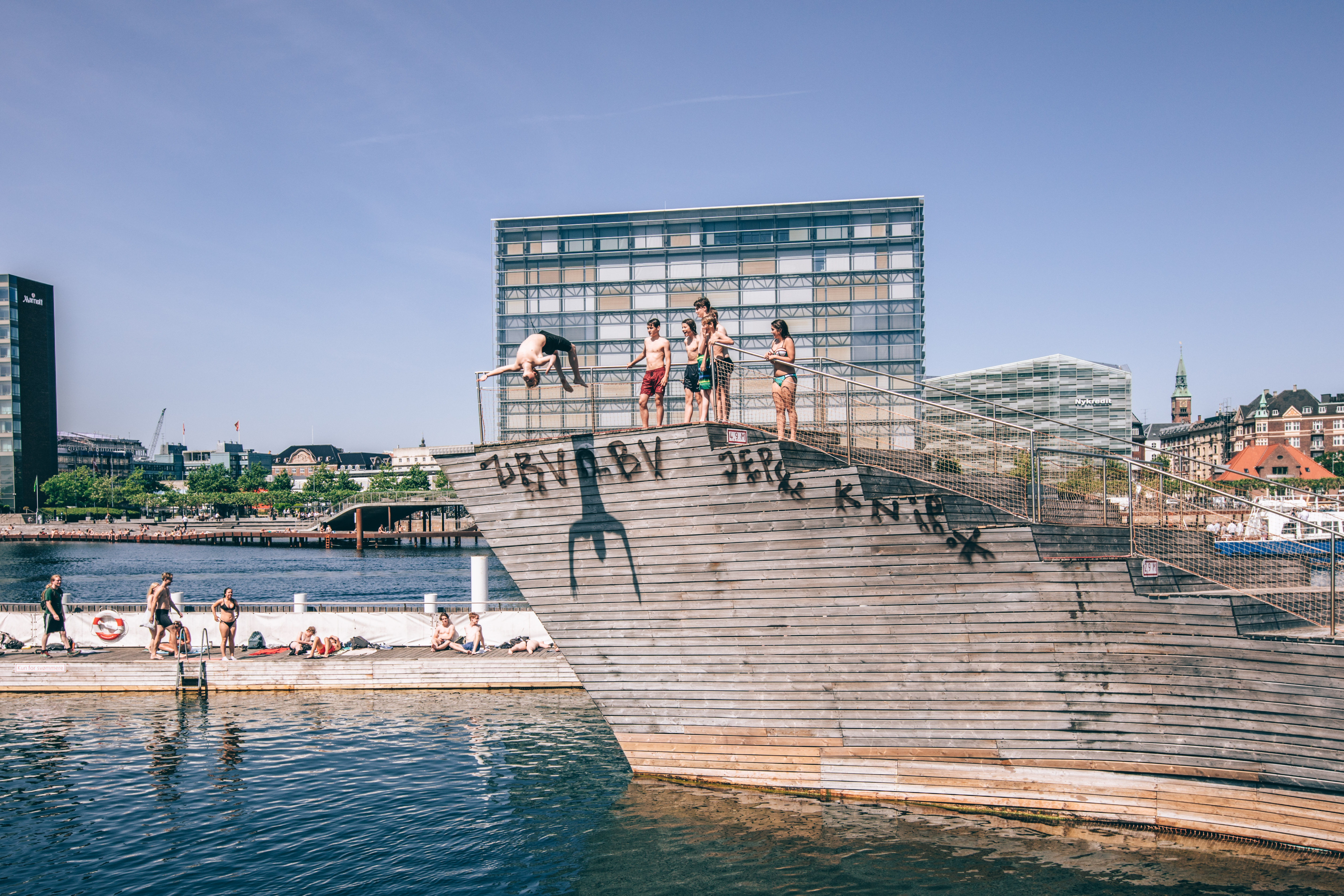 Islands Brygge harbour bath Copenhagen