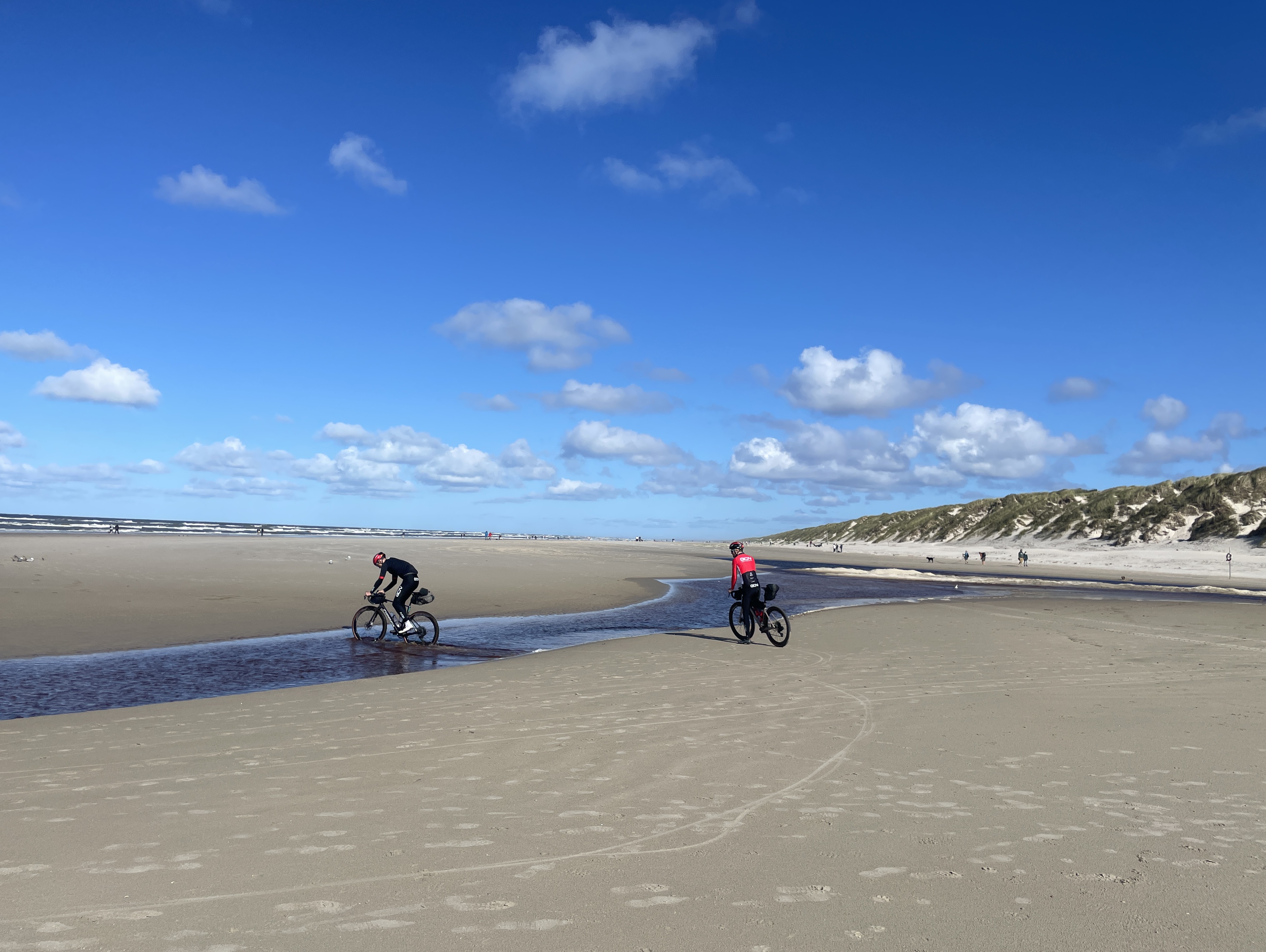 GCN cyclists on the Danish Westcoast