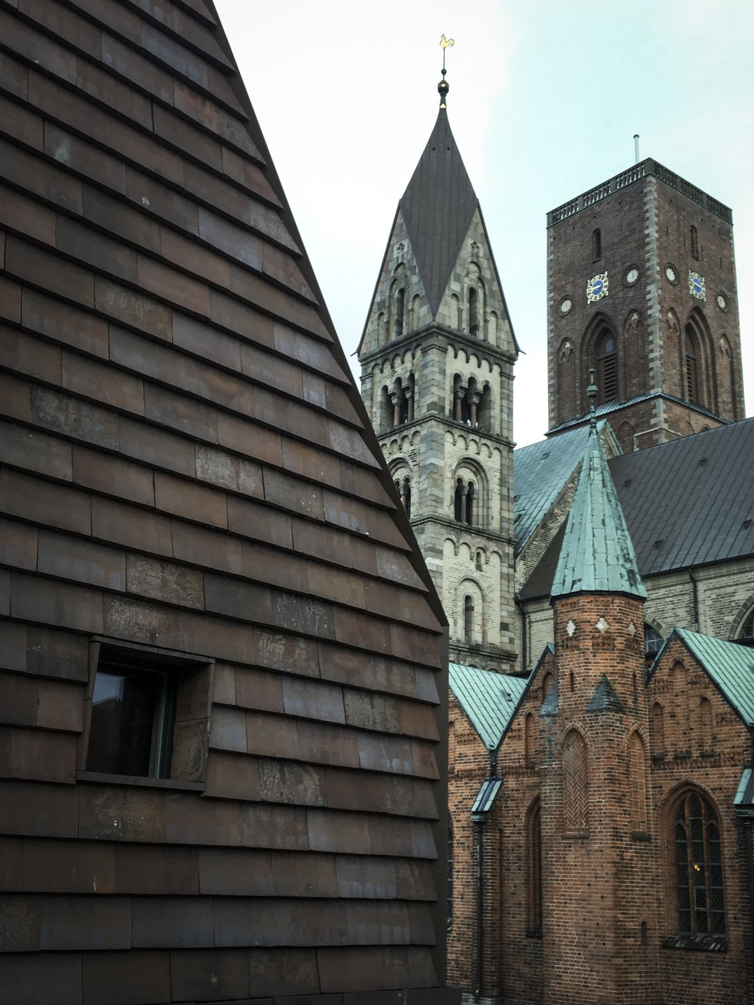 Old churches and buildings in Ribe city