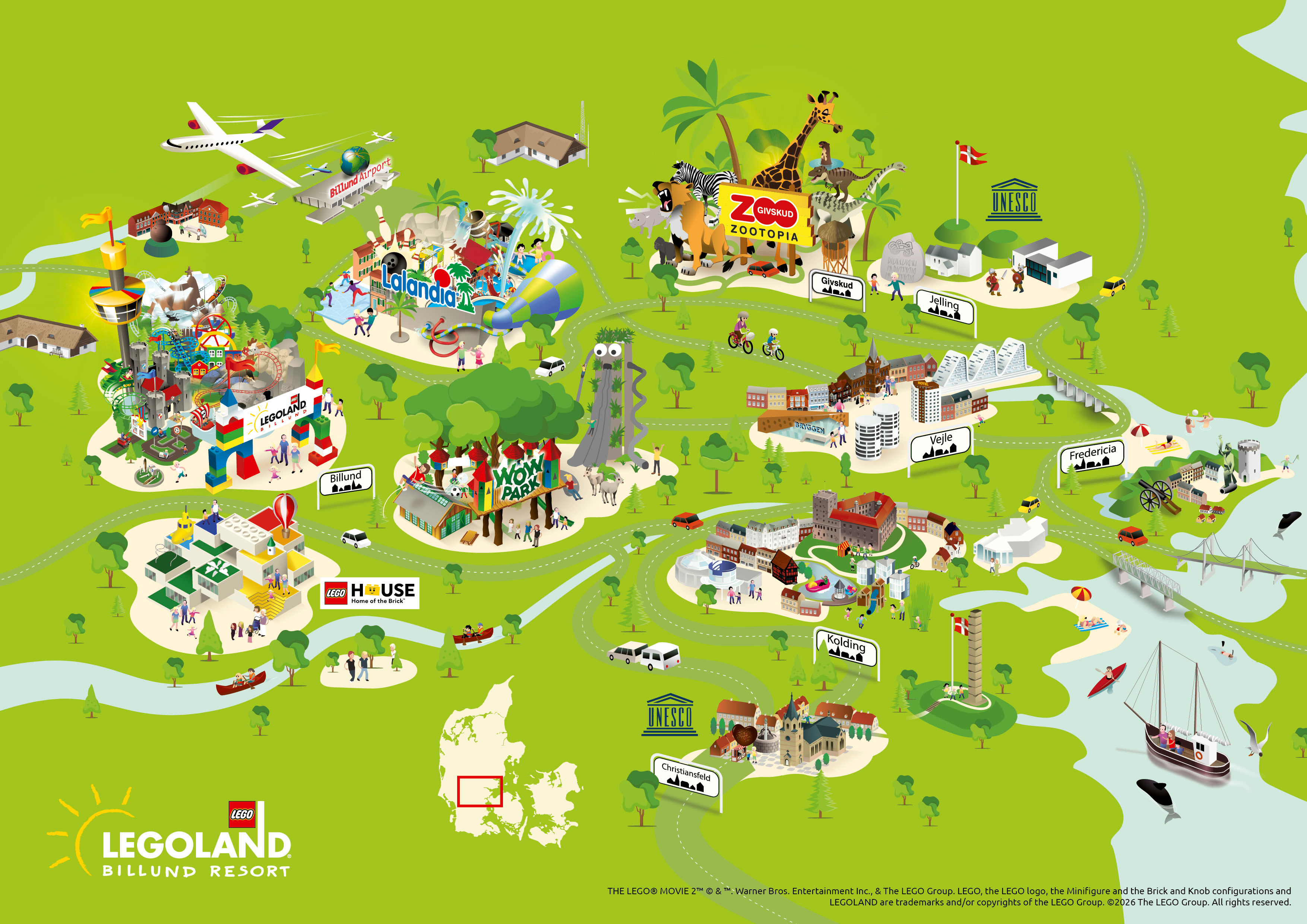 Legoland Resort in Billund - Plattegrond 2026
