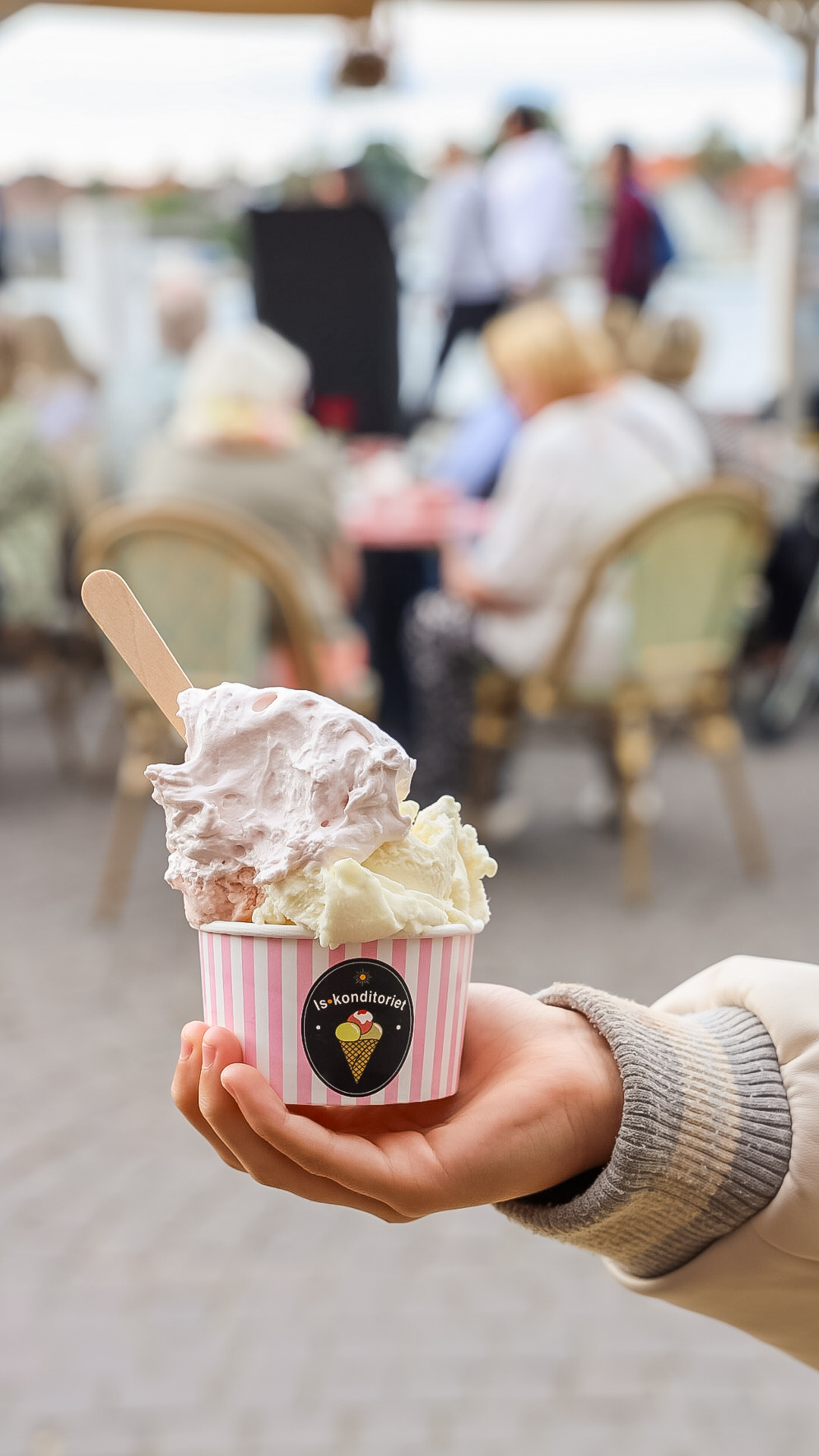 Child holding ice cream