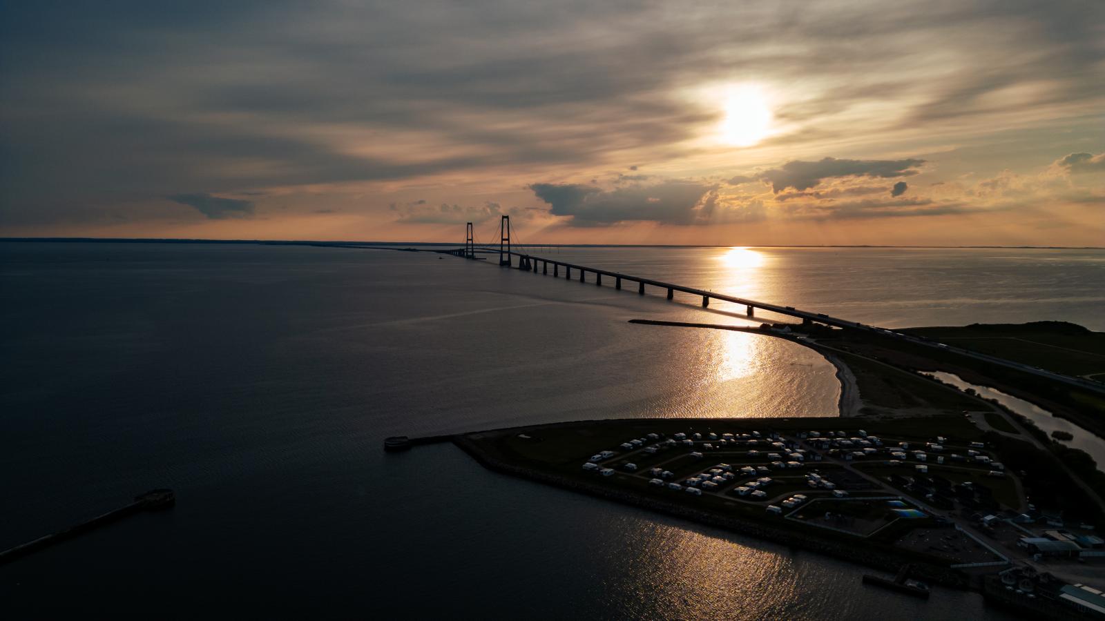 Die Große Belt Brücke nach Seeland