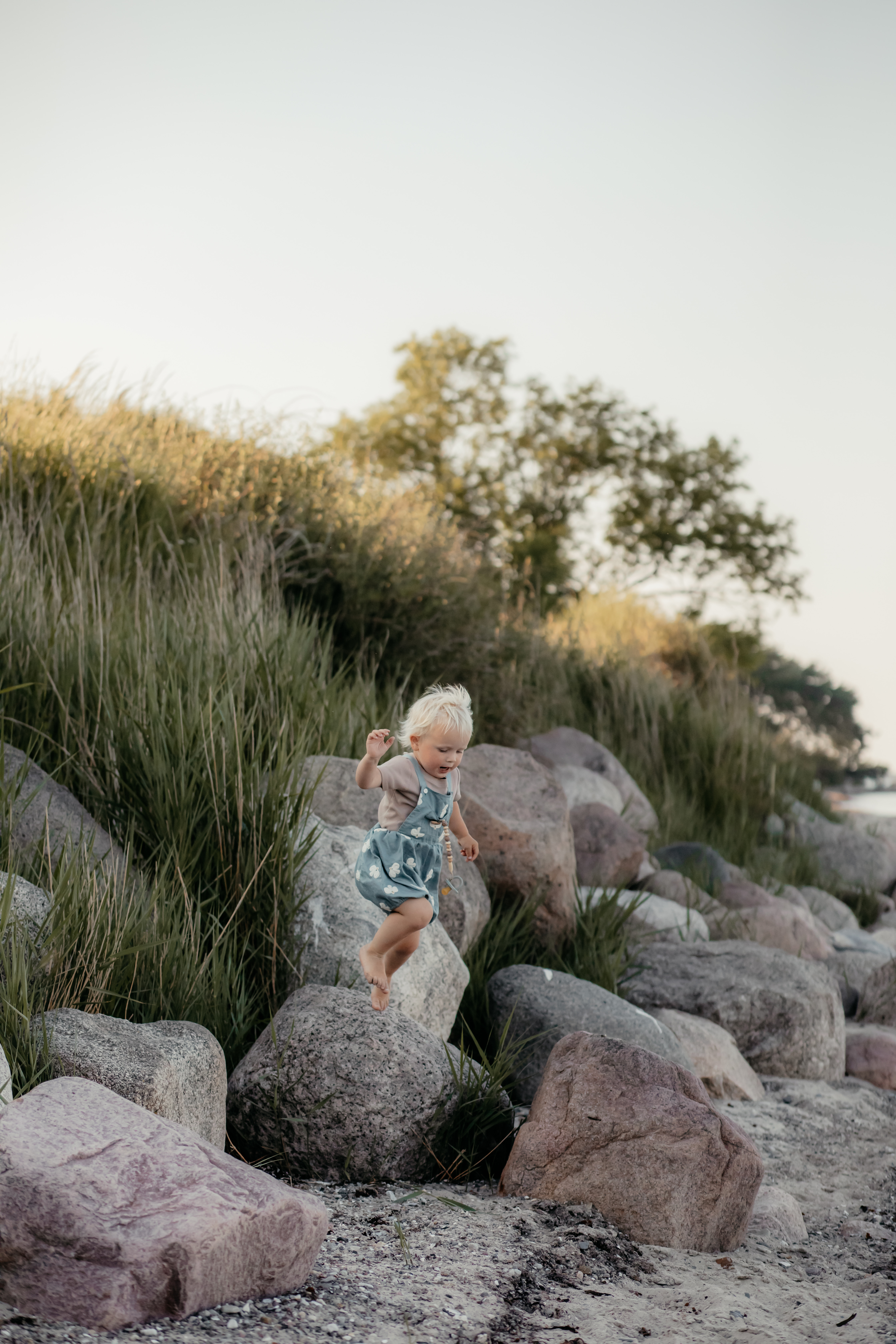 Child on Langeland beach denmark