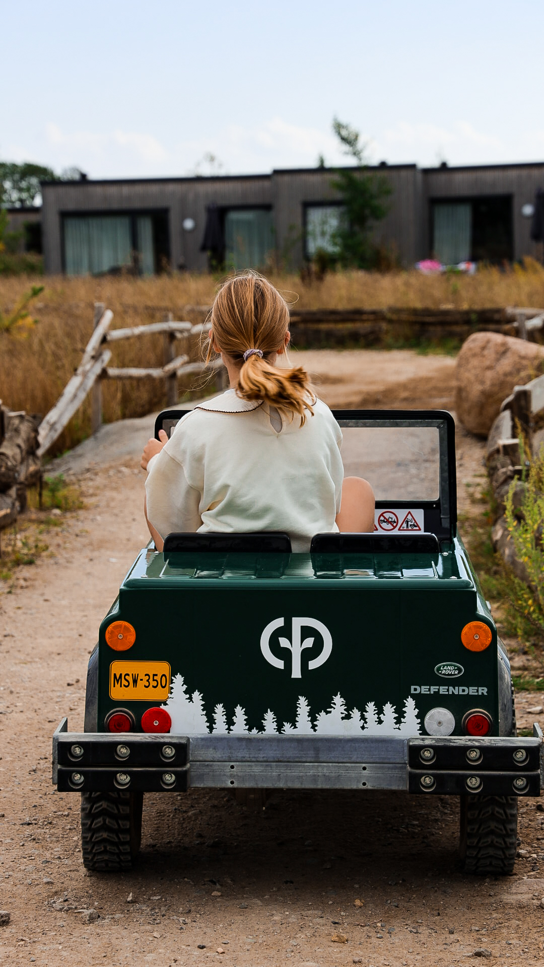 Child driving a small car Kine VinjeCenter Parcs Nordborg Resort