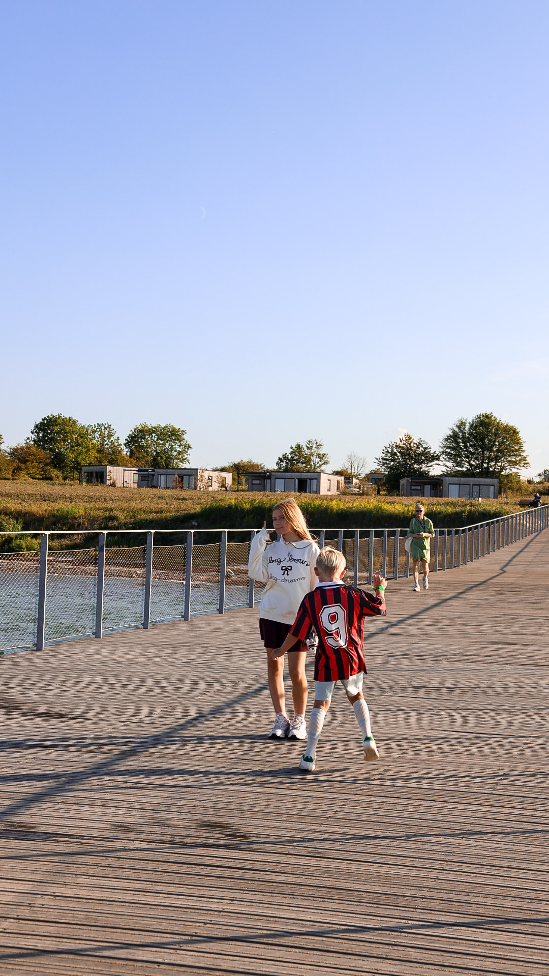 Family on the pier at Center Parcs Nordborg Resort