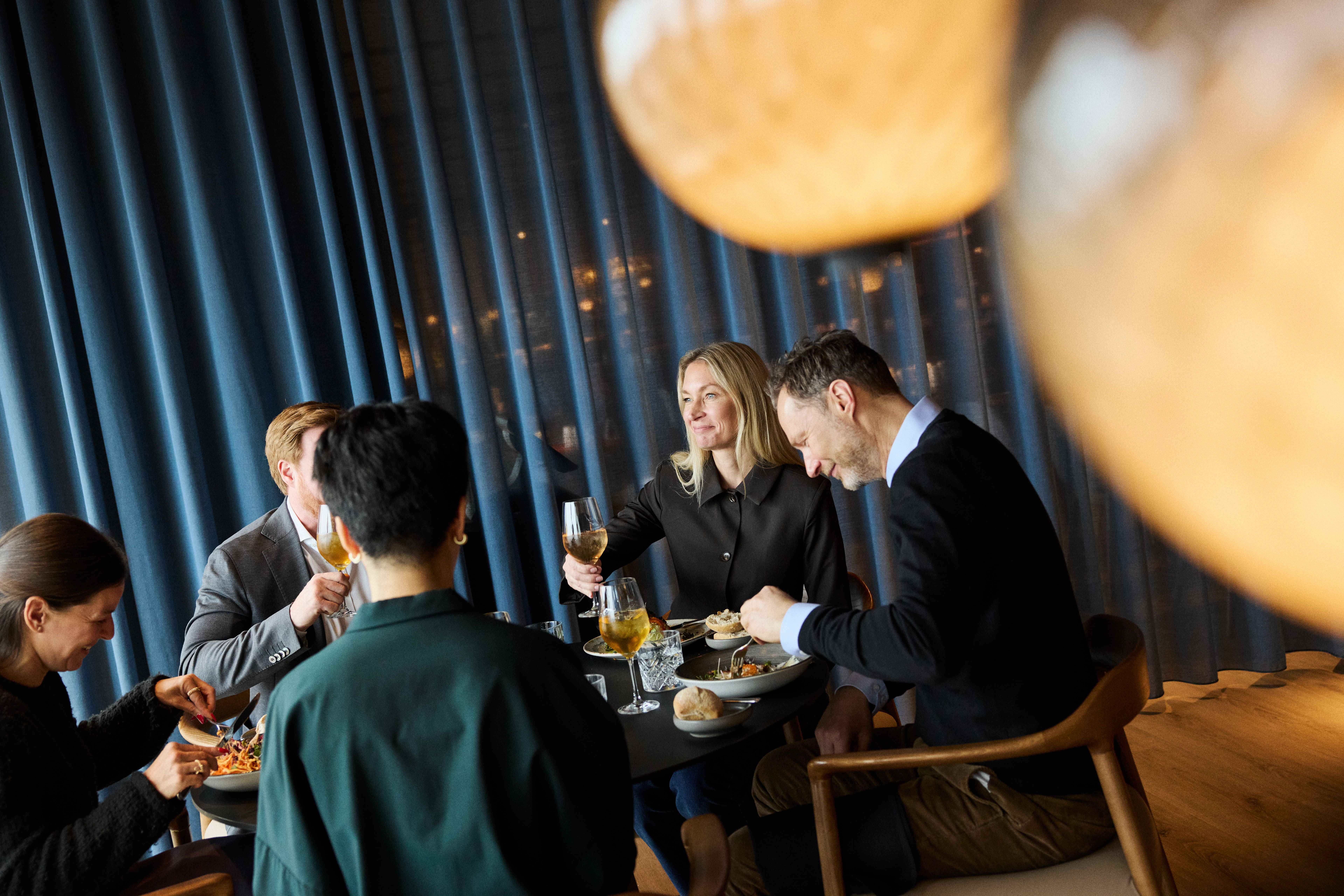 Business meeting dining