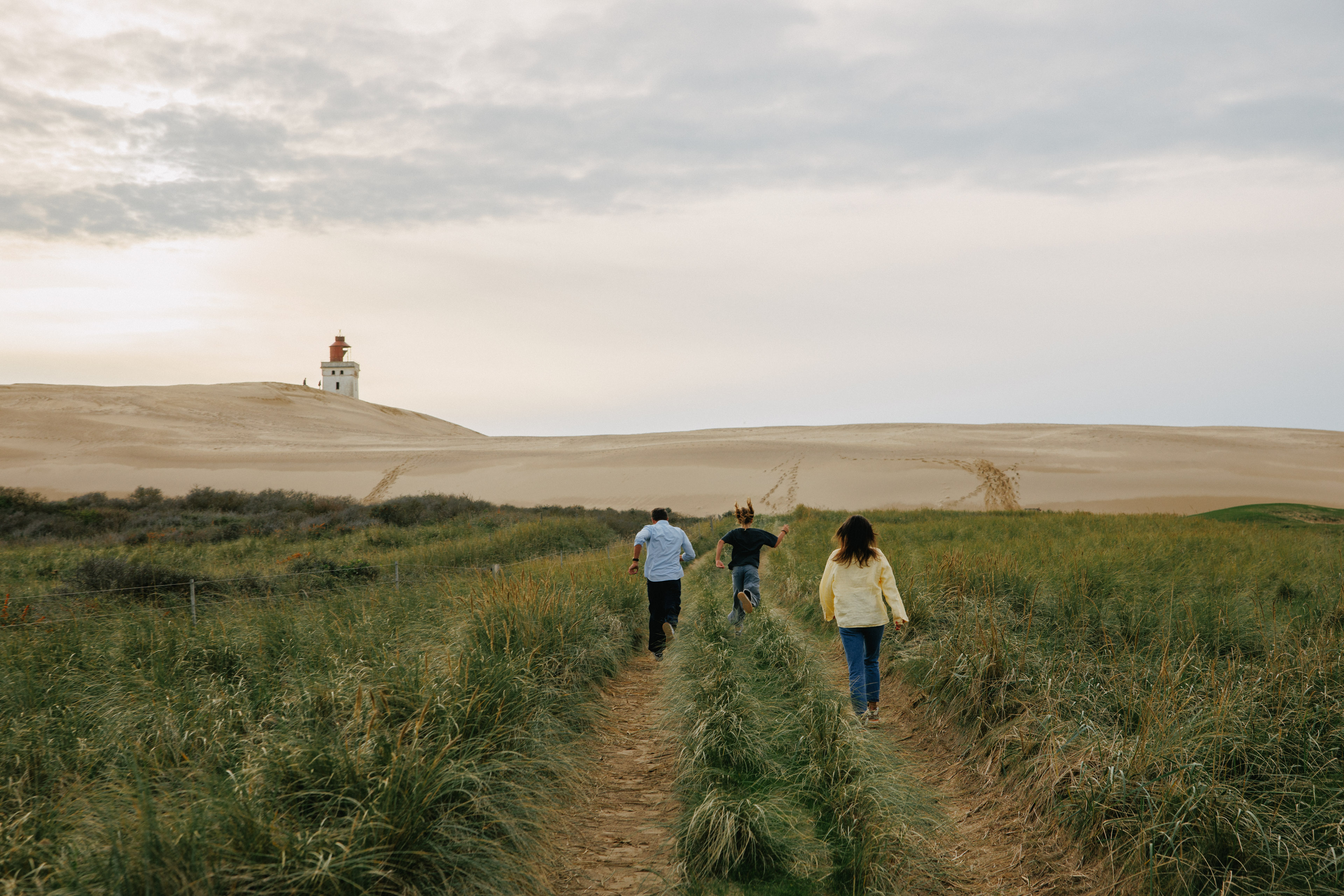 family by rubjerg knude lighthouse