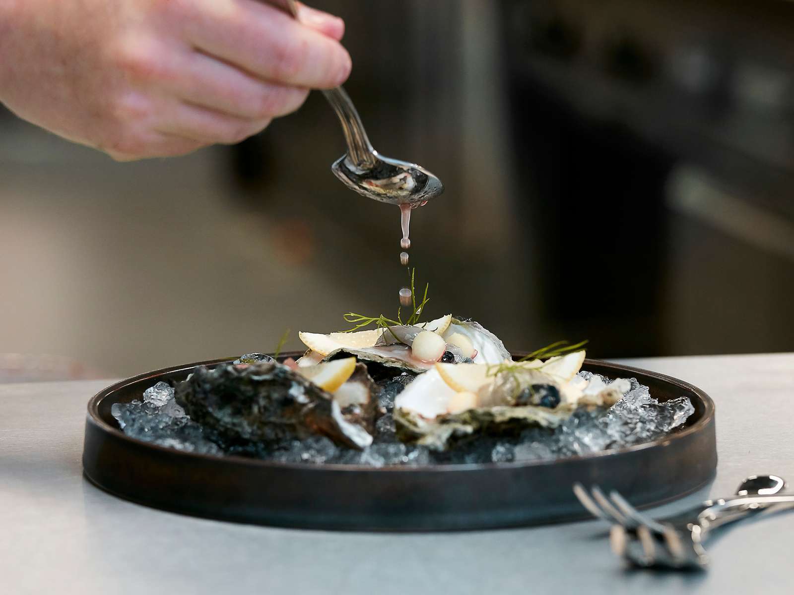 Østers servert restaurant