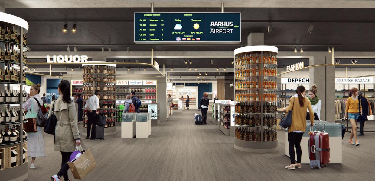 Aarhus Airport taxfree area