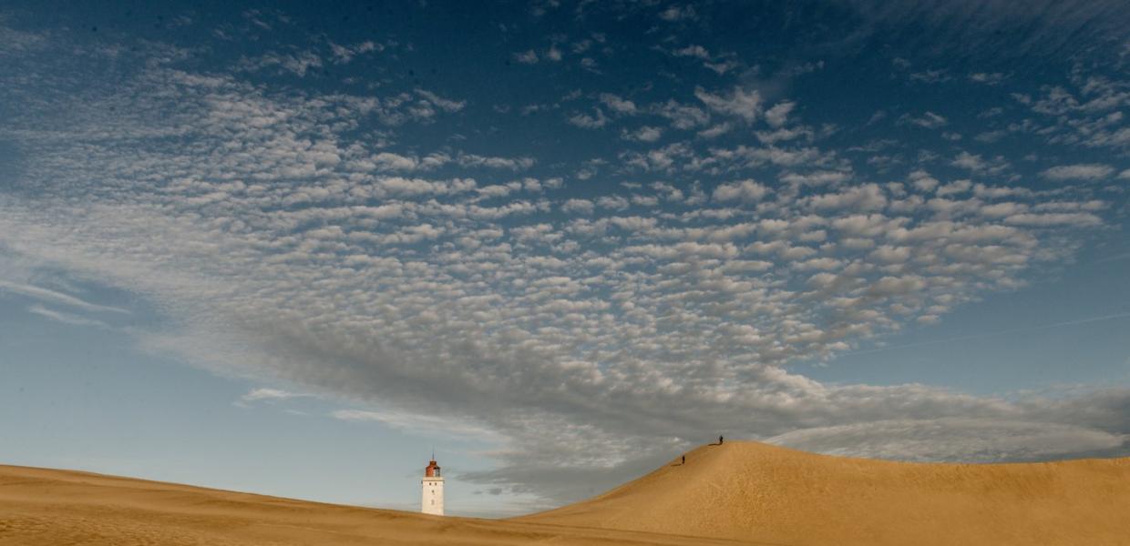 Rubjerg Knude Lighthouse and sand dunes, North Jutland