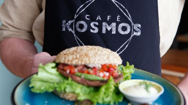 Burger at Cafe Kosmos in Fyn