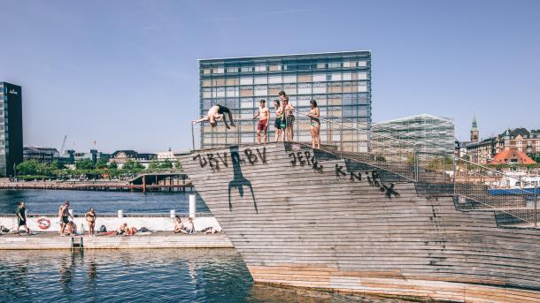 Islands Brygge harbour bath Copenhagen