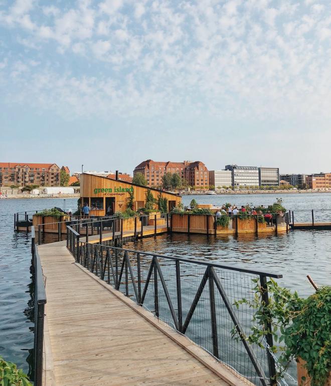 The sustainable and floating Green Island in Copenhagen harbour
