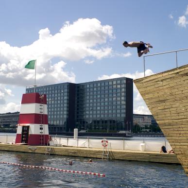 People swimming in Copenhagen Harbour